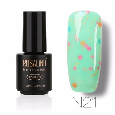 

ROSALIND Gel 1S 7ml N01-24 Cheese Series Nail Gel Polish UV LED Glitter Manicure Nail Art Semi Permanent Soak Off gel lacquer