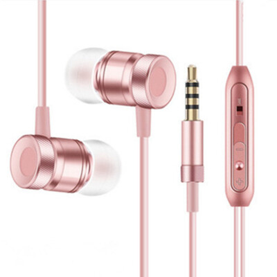 

35mm Metal In-Ear Earphone Subwoofer Wired Motion MP3 Music Stereo Headphones Portable Enjoy For Mobile Computers