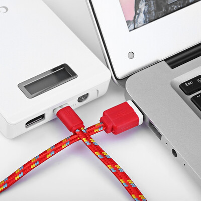 

1M Micro USB Flat Braided Synchronization Charger Cable Cord Adapter for Android Smart Phones High speed data transfer