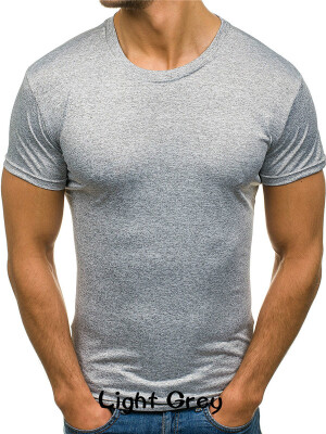 

Summer Mens Round Neck T Shirt Short Sleeve Casual Tops