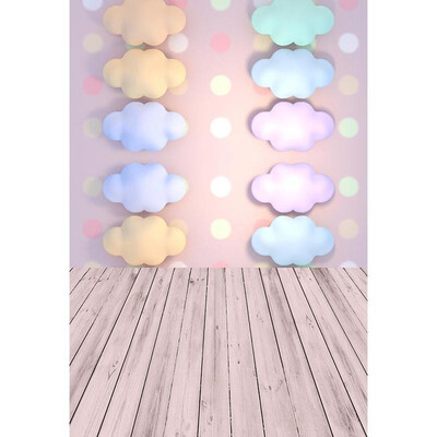 

Colorful Clouds Photo Backdrop 57FT Vinyl Fabric Cloth Digital Printing Photo Background S-3239