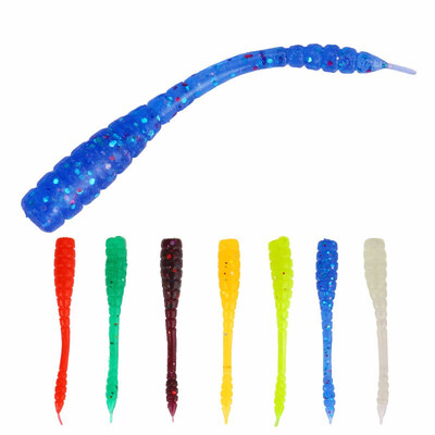 

50pcslot 043g 45cm Fishing Lure Soft Bait Simulation Earthworm red Worms Fishing Bait Swimbait Plastic Lure Pesca XY-343