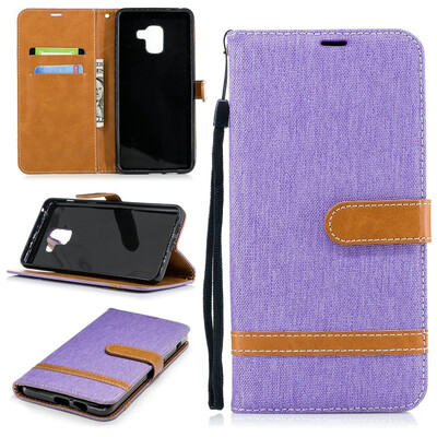 

BEFOSPEY Mixed Colors Denim PU LeatherSoft TPU Card Slot Stand Wallet Case For Samsung Galaxy A860"2018