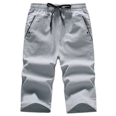 

Damaizhang Brand Hot Sale Summer Men Shorts Straught Knee Lentgh Cargo Pants Solid Color Casual Short Pants