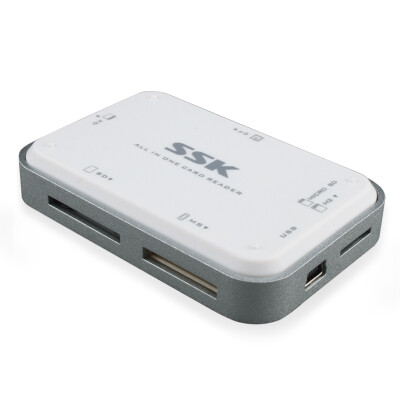 

Biao Wang (SSK) platinum multi-card reader SCRM054 silver white