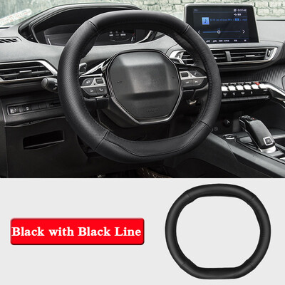 

Car Steering Wheel Covers For Peugeot 3008 4008 5008 2017-2018 Internal Decoration PU Leather Steering Covers
