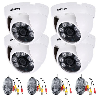 

Romacci KKmoon 4x960P AHD Dome IR CCTV Camera 4x60ft Surveillance Cable Support IRCUT Night Vision 6pcs Array Infrared Lamps