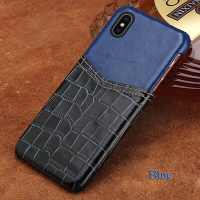 

Genuine Leather Phone Case For iPhone X Case Crocodile Texture&Oil wax leather Back Cover For 6 6S 7 8 Plus Case