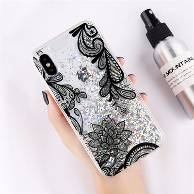 

Glitter Bottle Quicksand Dynamic Phone Case Bling Flowing Sequins Cases For iPhone 8 7 6 6s Plus X