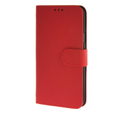 

MOONCASE Samsung Galaxy E7 E700 Case Litch Skin Leather Card Slot Wallet Flip Bracket Back Case Cover Red