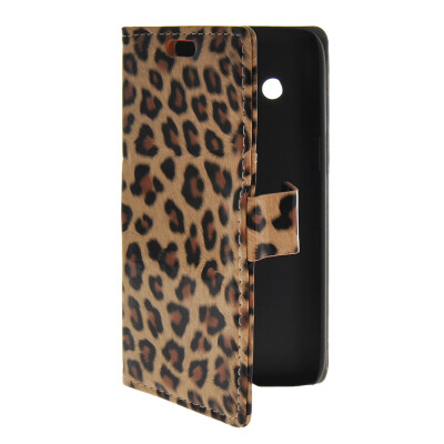 

MOONCASE Slim Leather Flip Wallet Card Pouch with Kickstand Shell Back ЧЕХОЛ ДЛЯ Samsung Galaxy Core 4G G3518 Leopard