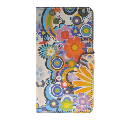 

MOONCASE Flower style Leather Side Flip Wallet Card Slot Stand Pouch ЧЕХОЛ ДЛЯ Samsung Galaxy Mega 2 G750F