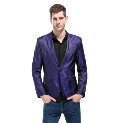 

New mens fashion palace style dark lines design Slim casual long sleeve suit jacket