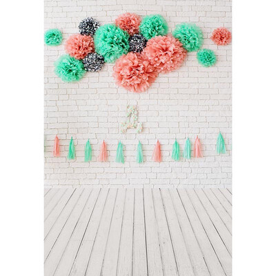 

Red Blossom Snow Wall Photo Backdrop 57FT Vinyl Fabric Cloth Digital Printing Background -3187
