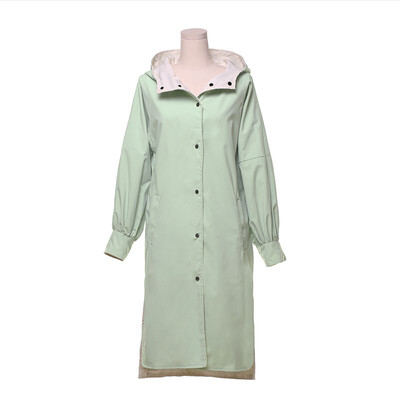 

2018 autumn new single-breasted womens windbreaker long-sleeved trench coat