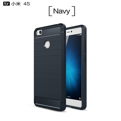 

For Xiaomi 4S Carbon Fiber Phone Cases Soft TPU Anti-Knock Cover For Xiaomi 4S case