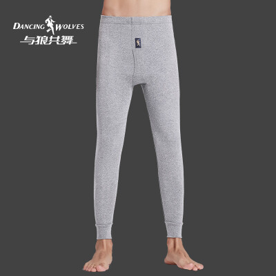 

Dance with wolves DANCING WOLVES autumn pants mens cotton youth thin section warm pants pants bottoming tight-fitting slim pants pants gray gray