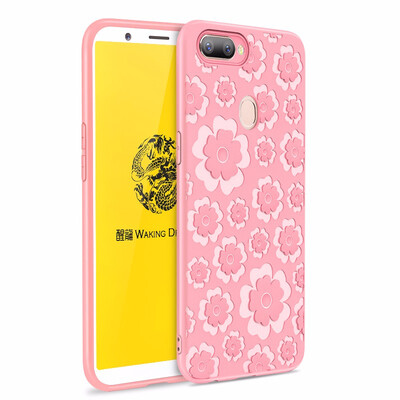 

Goowiiz Fashion Phone Case For OPPO R11S PLUS 3D Relief Flower Ultrathin Soft TPU Full Protection