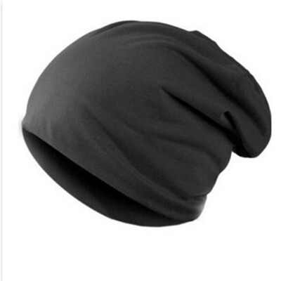 

Men Women Beanie Cap Solid Color Hip-Hop Winter Warm Baggy Beanie Unisex Hat