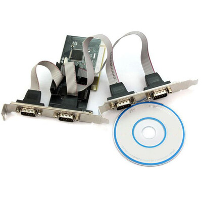 

Freepostage PCI Card RS-232 COM 4 Serial Port Adapter Add-On Cards Internal Port