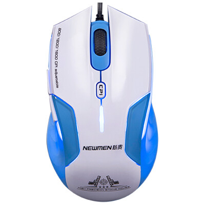 

Newmen N500 wired gaming illuminated mouse with side button programmable mouse white