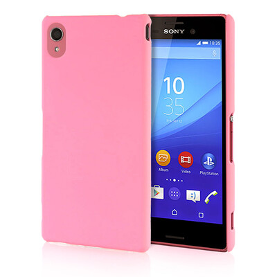 

MOONCASE Hard Rubberized Rubber Coating Devise Back ЧЕХОЛ ДЛЯ Sony Xperia M4 Pink