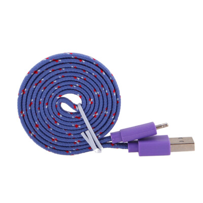 

3/6/10Ft Durable Braided Flat 8Pin Double-sided USB Data Sync Charger Cable Cord for iPhone 5 5S 6 6S Plus iPad 4 5 Air iOS9