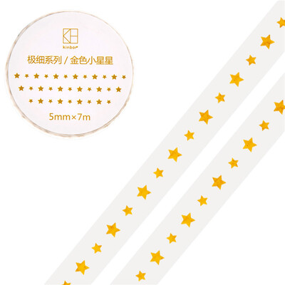 

Kinbor hand book&paper tape 5mm7mhand book sticker foundation fine section tape golden dividing line DTB64295
