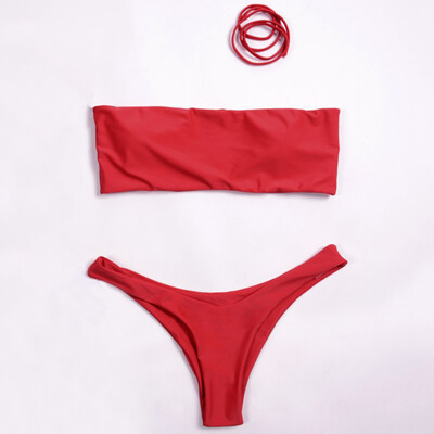 

Push Up Swimsuit Women Bikini Set Swimwear Sexy Strapless Bikini Swimsuit