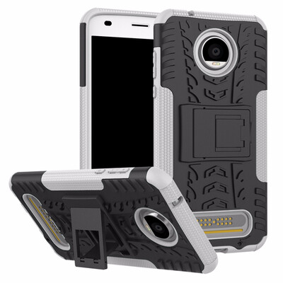 

Goowiiz Phone Case For Motorola Moto Z2 PlayE4E4 Plus Armor Tire Texture Rugged Protection PCTPU Full Protection