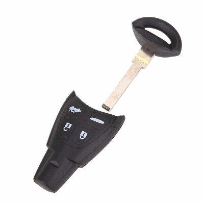 

4 Buttons Switches Smart Remote Car Key Fob Replacement Case Cover Shell Repair Pad with Insert Blade for Saab 93&95 9-3 9