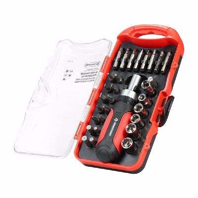 

PENGGONG 30PCS Multi-purpose Ratchet Screwdriver Socket Screwdrivers with Hex Torx Slotted Phillips Bits Electrical Work Repair