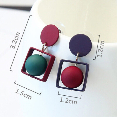 

Мода Женщины Красочные Урожай Геометрические Dangle Ear Ear Ear Jewelry Jewelry New