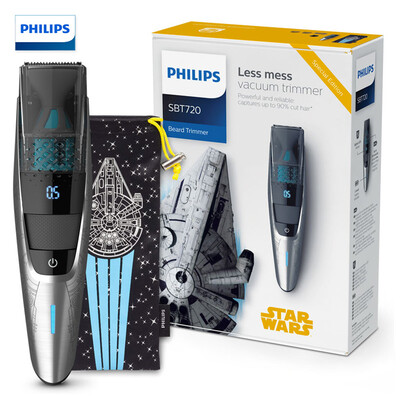 

PHILIPS Mens Beard Trimmer Star Wars Series Cordless Vacuum Trimmer SBT72015