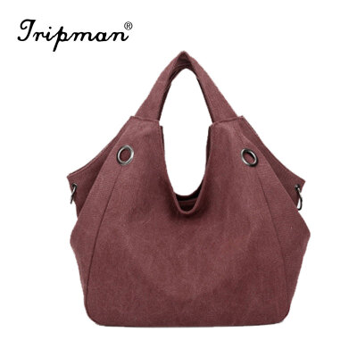 

Tripman Female handbag women large thicken canvas casual tote messenger bags hobo bolsas femininas grandes shoulder bag free shipping