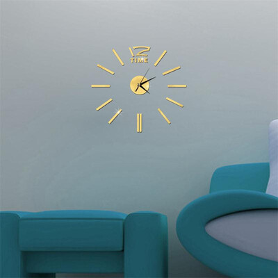 

Modern Home DIY Large 3D Number Mirror Wall Sticker Art Clock Living Room Decor