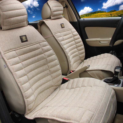 

Love totem car seat cushion seat cushion four seasons universal fabric cushion seat cushion Chunhua autumn real light beige