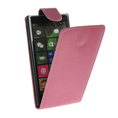 

MOONCASE Smooth skin Leather Bottom Flip Pouch Case Cover for Nokia Lumia 830 Hot pink