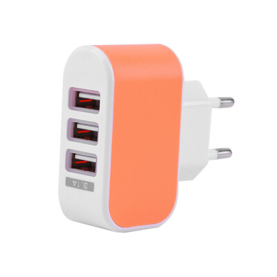 

Triple USB Port Wall Home Travel AC Power Charger Adapter 3.1A EU Plug