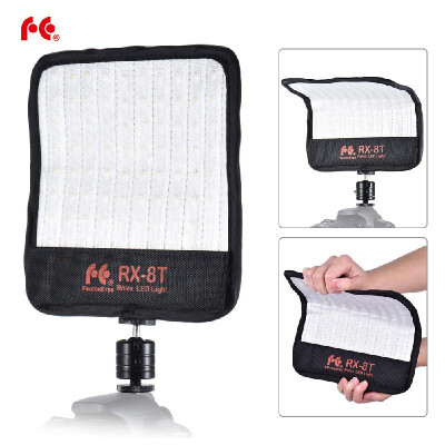 

FalconEyes RX8T 16W Mini LED Light Dimmable 5600K CRI94 Flexible Cloth Oncamera Lamp Daylight Splashproof for Video Studio Photo