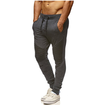 

3XL Brand New Mens Fashion Gym Pants Striped Fold Mens Casual Pants Summer Sports Pants Slim