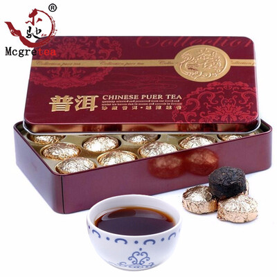 

Promition China Mini Tuocha Yunnan Slimming Puer Tea Puerh health tea tin packaging Black Tea Flavor Puer Tea