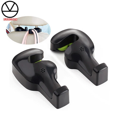 

Car Headrest Hook Car Back Seat Hooks 2 Pcs Headrest Hanger Holder For Purse Bag cloth Grocery Universal Storage Hooks