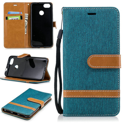 

BEFOSPEY Mixed Colors Denim PU LeatherSoft TPU Card Slot Stand Wallet Case For Huawei P9 lite mini50" Y6 Pro2017