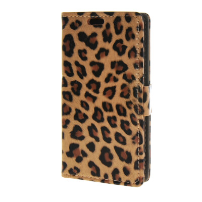 

MOONCASE Leather Leopard Style Card Slot Wallet Bracket Back чехол для Huawei Ascend Y360 Leopard