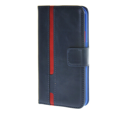 

MOONCASE Senior Leather Flip Wallet Card Slot Bracket Back чехол для Cover Samsung Galaxy S6 синий