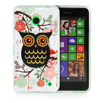 

MOONCASE Cute Owl Soft Flexible Silicone Gel TPU Skin Shell Back Case Cover for Nokia lumia 630