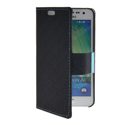 

MOONCASE Slim Leather Side Flip Wallet Card Slot Pouch with Kickstand Shell Back чехол для Samsung Galaxy A3 Sapphire