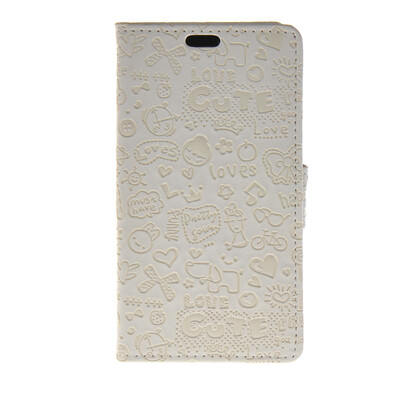 

MOONCASE Cute Little Witch Leather Side Flip Wallet Card Holder Stand Pouch ЧЕХОЛ ДЛЯ LG Magna White