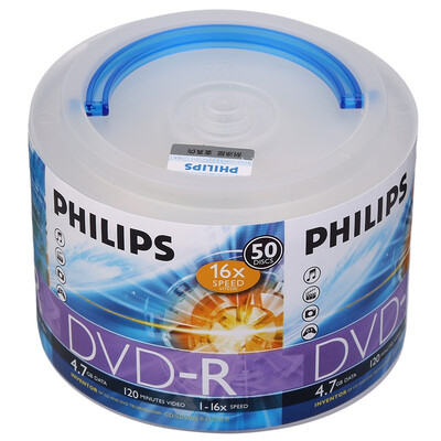 

Philips PHILIPS DVD-R 16 speed 47G hand carry obedient drum barrel 50 tablets recorded disc